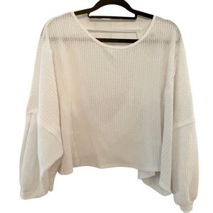 We The Free Drop Shoulder Waffle Knit Oversized Tee